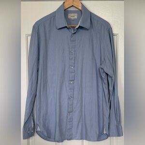 Ted Baker Endurance Blue Dress Shirt 16.5/34-35 Cotton Stretch NWOT